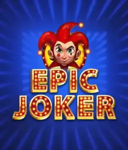 Experience the colorful world of the Epic Joker game by Relax Gaming, featuring a playful joker with a bright red hairstyle against a sparkling blue background. This image captures the fun and excitement of classic slots, great for players who enjoy a nostalgic touch, providing a delightful adventure.