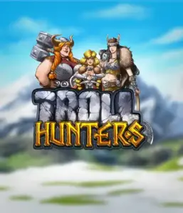 Immerse yourself in "Troll Hunters," where valiant Viking warriors are poised to take on their foes. The logo displays a male and female Viking, dressed for battle, set against a chilly mountainous backdrop. They exude strength and courage, capturing the spirit of the game's adventurous theme.